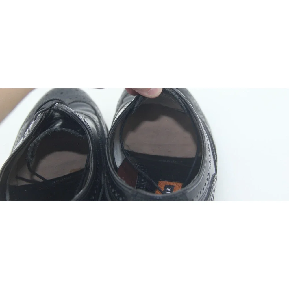 Florsheim Royal Imperial Men's Wing Tip Black Leather Shoes Size 10 D 20381